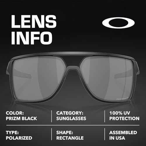 Image of Oakley CASTEL OO9147 Rectangle Shape Sunglasses With Official Eyewear Kit | Men's Sunglasses