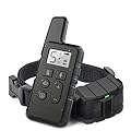 Dog Training Collar with Remote, IP67 Waterproof Rechargeable Anti Barking Dog Collars,2600Ft Remote Range, for almost suit dogs,Black