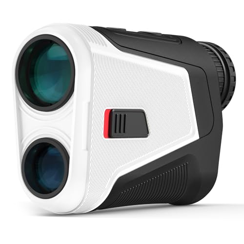 WOSPORTS Red OLED Display Golf Rangefinder with Slope, Ultra-Clear 1200 Yards 7X Magnification Laser...