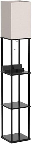 Miniatura 4 de addlon Lámpara de pie con estantes, lámpara de estante moderna de 4 niveles con bombilla inteligente RGB, lámparas de pie con control de aplicación