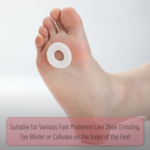 Image of Dr. JK- Felt Callus Pads, 36 pcs, White Round Callus Cushions for Feet, Adhesive Corn Cushions for Feet