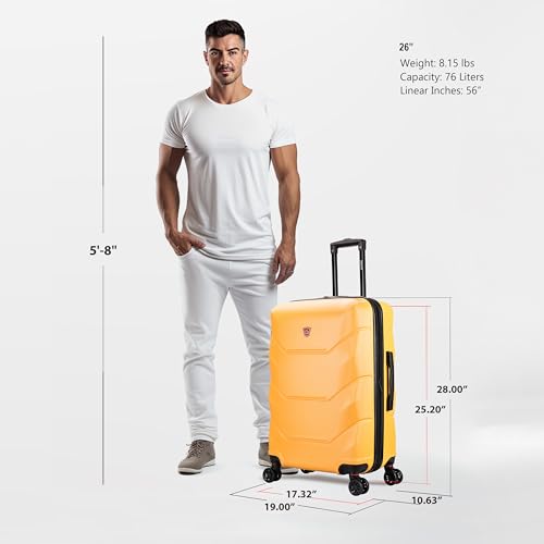 DUKAP ZONIX 26 Inch Hardside Suitcase