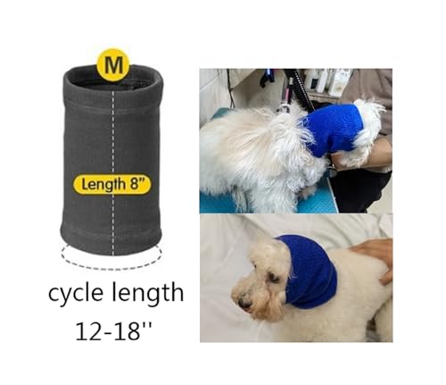 Image of Anti-Anxiety Dog Ear Cover Neck Gaiter Calming Noise Reduction Head Covers for Dogs Blue M