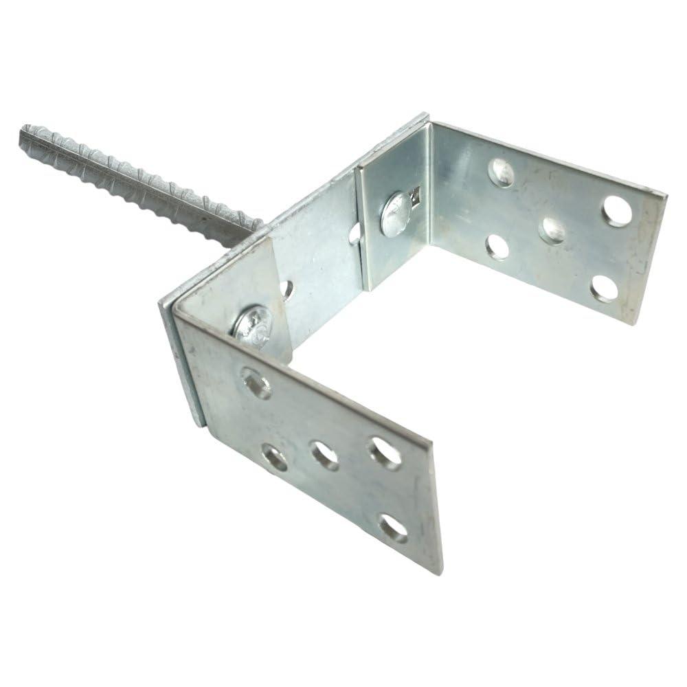 10 soportes para postes, anclajes para clavar, 80-160 mm, pie de apoyo ajustable de 100 x 300 x 60 mm, anclaje de poste de acero galvanizado, anclaje de suelo para postes de madera, zapatos