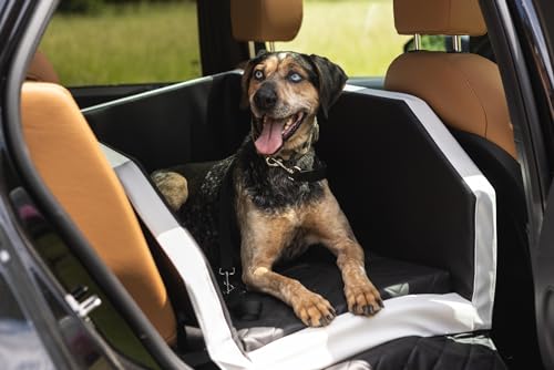 Autohundebett Hunde-Autositz Hundebett f. Rückbank Hundesitz Modulbett 55x70 cm (Farbe: schwarz)