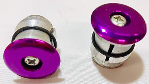 RITO アルミ ハンドルバーエンドキャップ 外径Φ21.8mm (パープル)
