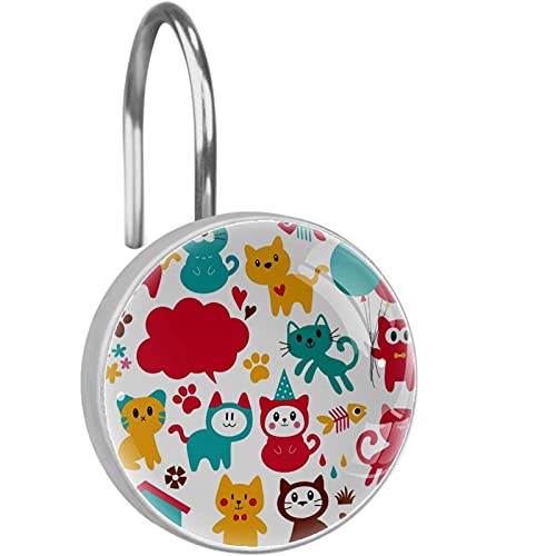 Crochets pour rideau de douche chat : fixations robustes et glissement fluide - 2