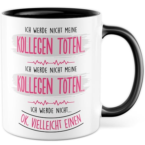 Tazza per ufficio, regalo per ufficio, non ucciderò i miei colleghi... Ok vlt uno, tazza da caffè collega, umorismo, idea regalo per scrivania, lavoro, lavoro, decorazione per il caffè (bianco/nero) Tazza per ufficio, regalo per ufficio, non ucciderò i miei colleghi... Ok vlt uno, tazza da caffè collega, umorismo, idea regalo per scrivania, lavoro, lavoro, decorazione per il caffè (bianco/nero)