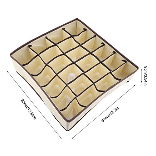 DaMohony Underwear Divider Portable Foldable Durable Storage Box for Bra Underwear Sock (24 Grids)
