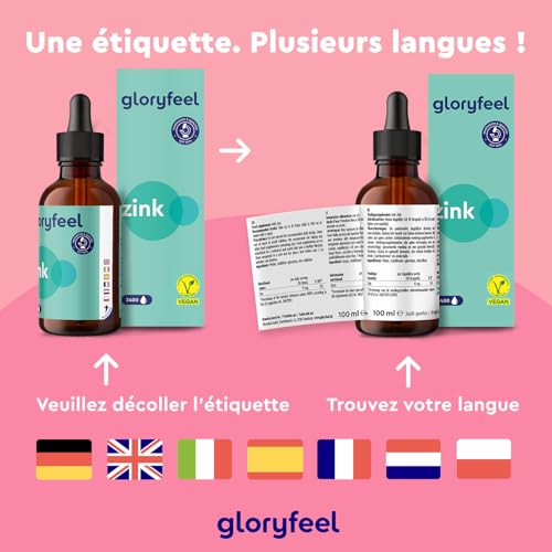 Zinc en Gouttes 100 ml – 15 mg de Zinc par Dose Quotidienne, Hautement Biodisponible et Facile à Prendre, 3400 Gouttes, Soutien Immunitaire, Peau, Cheveux et Ongles, Sans Additifs – vue 6