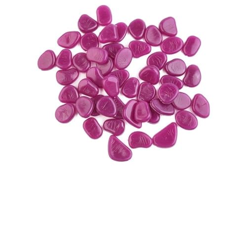 Piedras luminosas de jardín que brillan en la oscuridad, para pasarela, pecera, acuario, decoración de patio, paisaje de bricolaje para iluminación, resina de 2 a 3 cm para grava (morado)