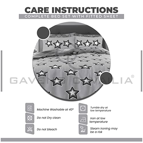 GC GAVENO CAVAILIA King Size Duvet Cover Sets With Fitted Sheet - Polycotton Complete Bedding Set With Pillow Cases - Image 4