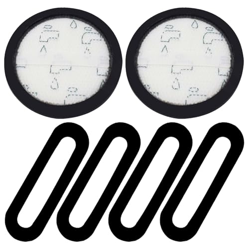 Pre Filter Vacuum Replacement Filter for Eureka Rapidclean Pro Stick NEC180 NEC480 NEC185 NEC186 NEC190 NEC380 Vacuum Cleaner NEC380 Replacement Parts 2 Pre Filters & 4 Post-Motor Sponge Filters