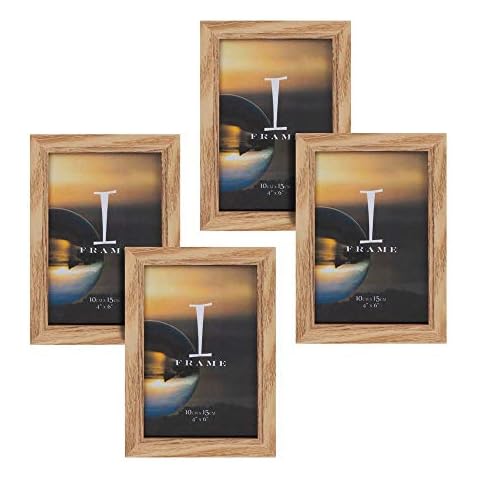 Widdop 4' x 6' - iFrame Set of 4 Photo Frames Oak Finish Cover