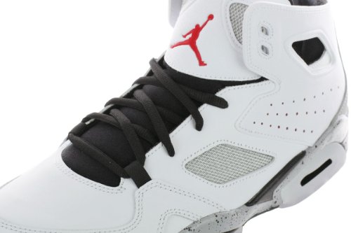 Jordan Flight Club '91 Men's Shoes (555475-102, White/Black/Matte Silver/Gym Red)3