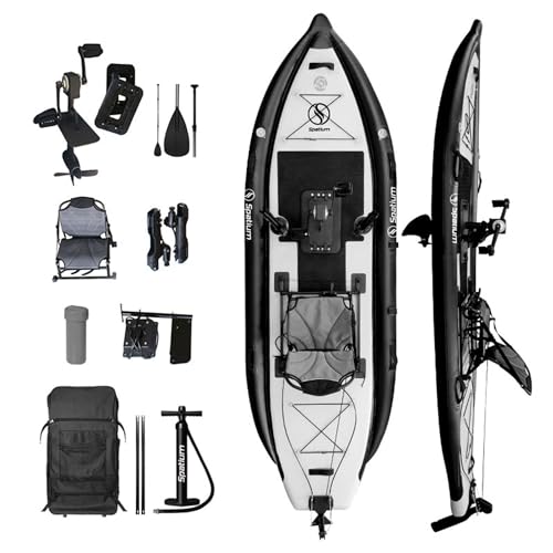 Inflatable Pedal Boat|Sit on Top Pedal Drive Fishing Kayak One Person Boat Stand Up Kayak for Adults Suitable for Rivers, Oceans, Lakes, Fun Water Sports