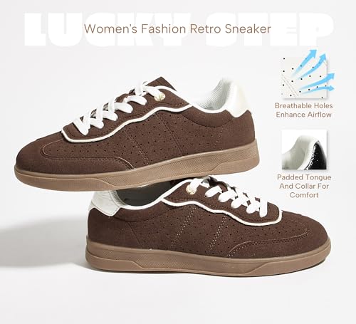 Women Retro Cour Fashion Sneakers Casual Low Top - image 4