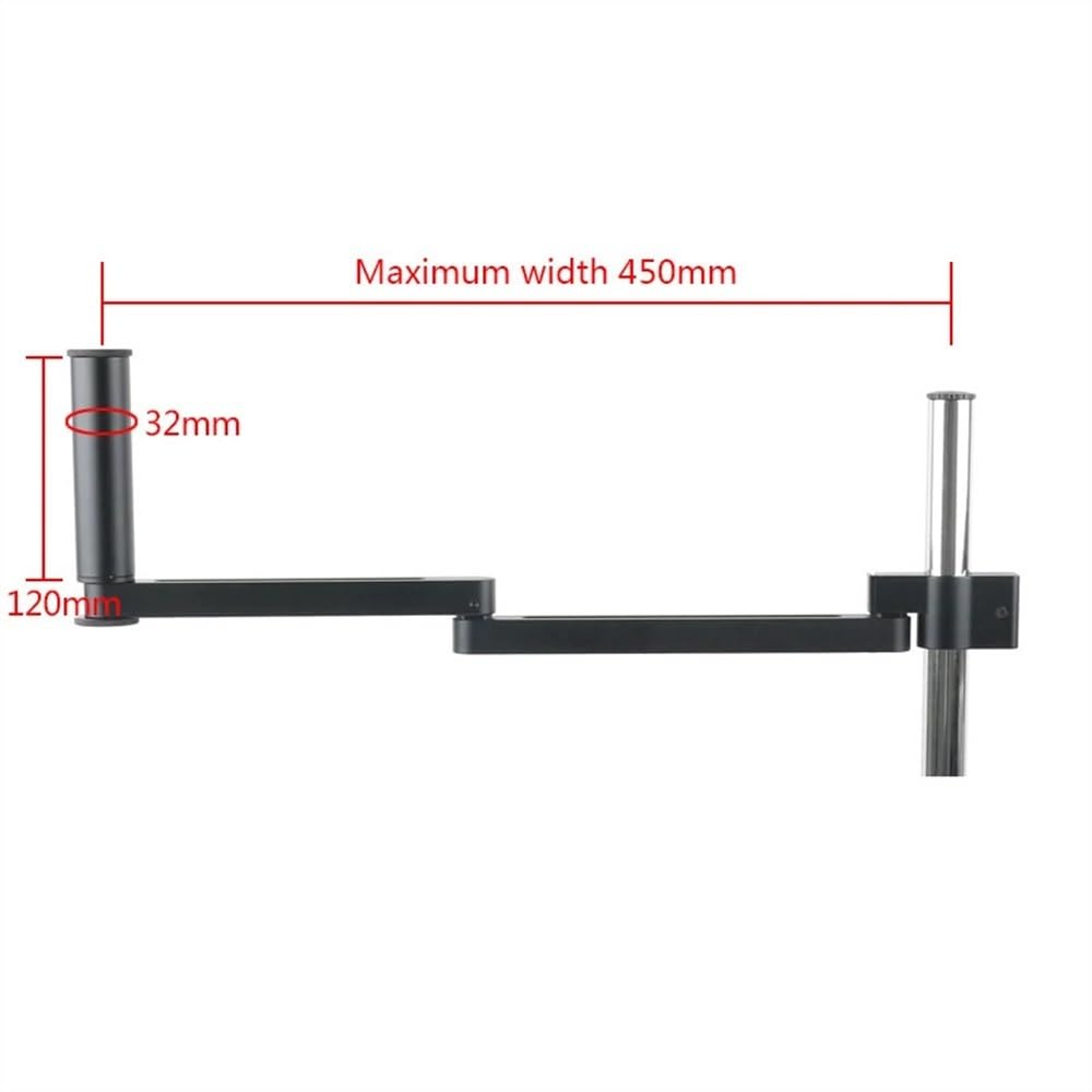 Mikroskopbeobachtung 25MM/32MM Mikroskop Schwenkarm 360 ° Bewegliche Universal Metallhalterung Aluminiumlegierung Faltbare Säule Metallhalterung(32mm)