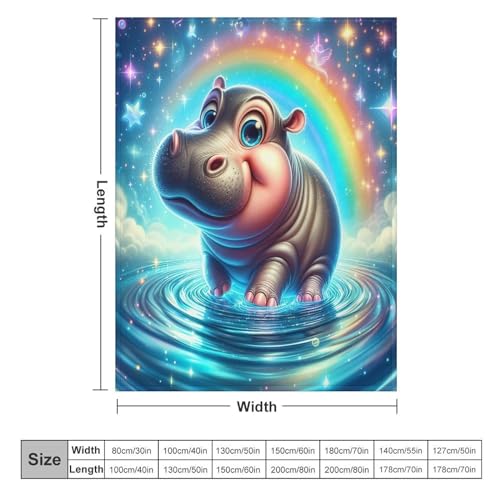 Couverture canapé chaude hippopotame plaid doux lit toutes saisons