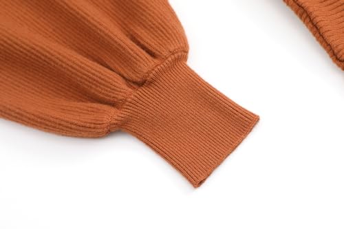 GABERLY Womens Lapel Collar V Neck Chunky Comfy Casual Sweaters Tops Dolman Batwing Sleeve Ribbed Knitted Pullovers4