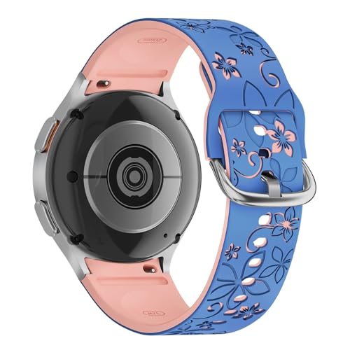 [�����ȓX] �������V���R���X�g���b�v �ɓK��Samsung Galaxy Watch 7 FE/6 4Classic/5Pro 45 ���ԂȂ��X�|�[�c�u���X���b�g Galaxy Watch 7 �o���h 44 40mm(Blue Pink)