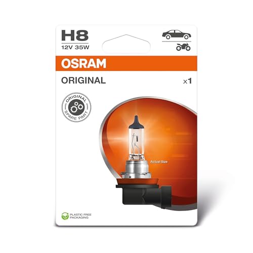 Osram ORIGINAL LINE 12V, H8, halogen headlight lamp, Single Blister (1 lamp)