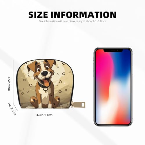 Cartoon Dog Bone Credit Card Holder Wallet, Leather Zipper Card Wallet For Women Ladies Rfid Blocking Card Case Small Coin Purse Accordion Wallet Gift2