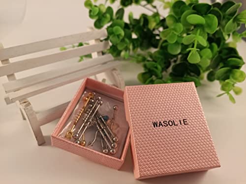 Wasolie 14G 9Pcs Women’s Stainless Steel Industrial Barbell Earring Body Piercing Jewelry 36Mm Bar Body Rings #TOP5