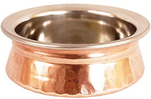 Handi Steel Copper Sauce Pot Bowl Handi Restaurant Hotel Home Ware