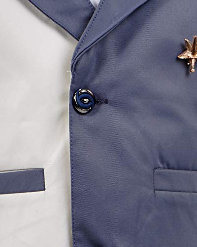 Image of Boy's Cotton 3 Piece Waistcoat Pant Shirt Set