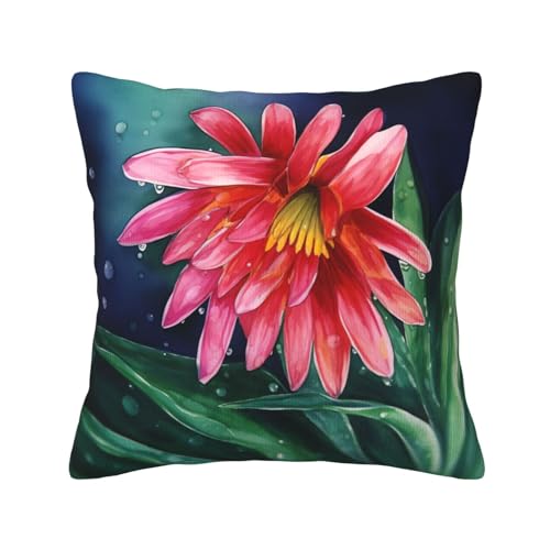 Housse de coussin en velours côtelé doux à fleurs, textile de salon premium