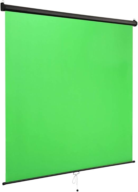 Instahibit Retractable 6x6.8ft Pull Down Green Screen Backdrop