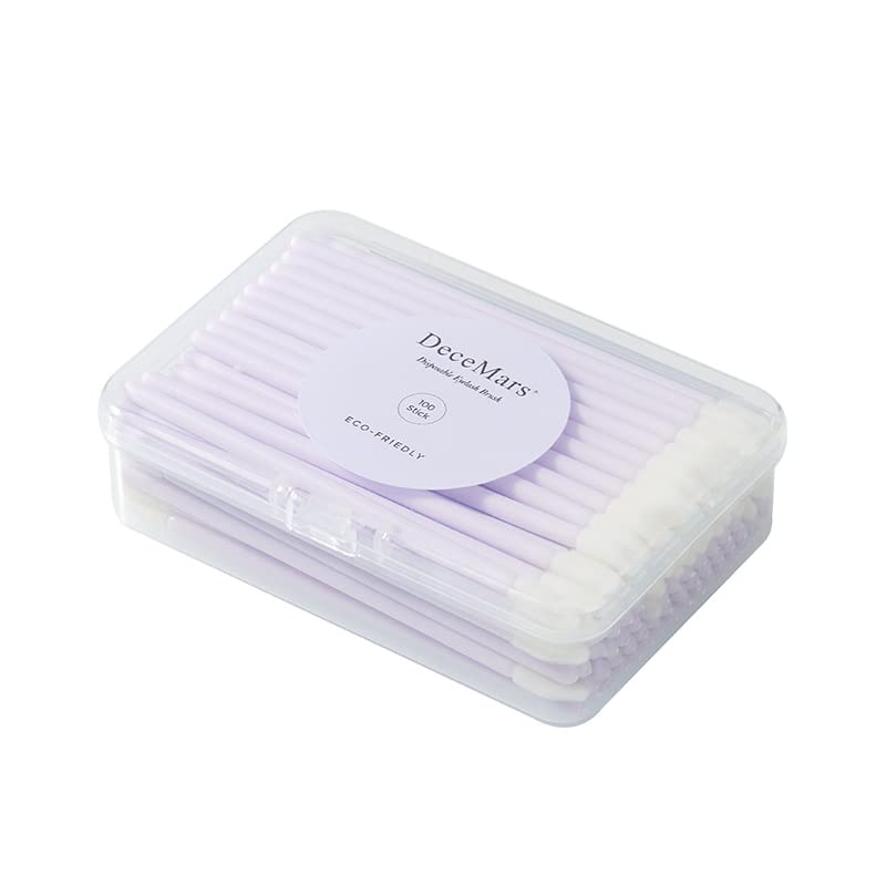 100 Pcs Micro Applicator Brush, Swabs, Disposable Eye Lashes Mascara Wands for Eyelash Extension (Rose red)