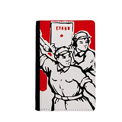 Étui porte-cartes et passeport en papier brossé avec porte-monnaie intégré