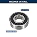 HiPicco 6903-2RS Deep Groove Bearings, ID 17mm x OD 30mm x Width 7mm Double Rubber Sealed Ball Bearings, Pre-Lubricated (GCr15) Chrome Steel 10pcs