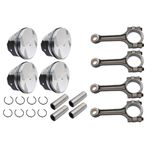 YCZMGMD Car Spare Parts 4X Pistons & Rings Connecting Rod Set for Buick for Chevrolet for GMC for Saturn 2.4L 12578324 12654958 12596088 12631967 89018112 12654958 Sturdy