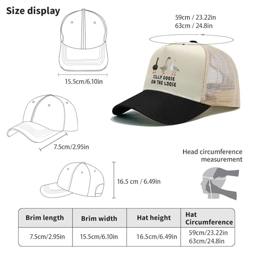 Image of Funny Goose Hat Silly Goose On The Loose Hat Men Baseball Hats Funny Cap