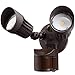 LEONLITE LED Security Lights, Motion Sensor Flood Light Outdoor, 20W(150W Equiv.), Waterproof IP65, 5000K Daylight , ETL Listed, Adjustable 2-Head Outdoor Lighting, Bronze