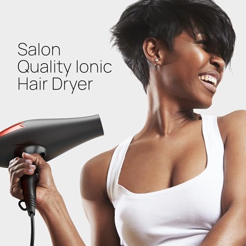 Professional 2200W Ionic Hair Dryer for Salon Use - Lightweight Travel Blow Dryer with Volume Styling Nozzle for All Hair Types