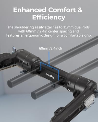 Image of SmallRig Shoulder Rig Dual-Handle for 15mm LWS Rods, One-Tounch Rotation Shoulder Mount Rigs Support for Camera - 5205