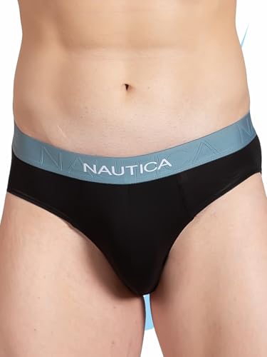 Image of Nautica Men's Cotton Blend Classic Solid Briefs