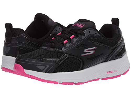 Skechers Herren Go Run Consistent Sneaker, Schwarz/Rosa, 39.5 EU Weit – Ansicht 3