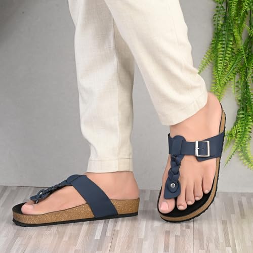Image of Centrino Men's Berkin-Style Slip-On Sandals | Open Toe Design | Soft PU Footbed | Lightweight & Comfortable | Arch Support | On-Grip Sole | Casual Outdoor Wear (6867)