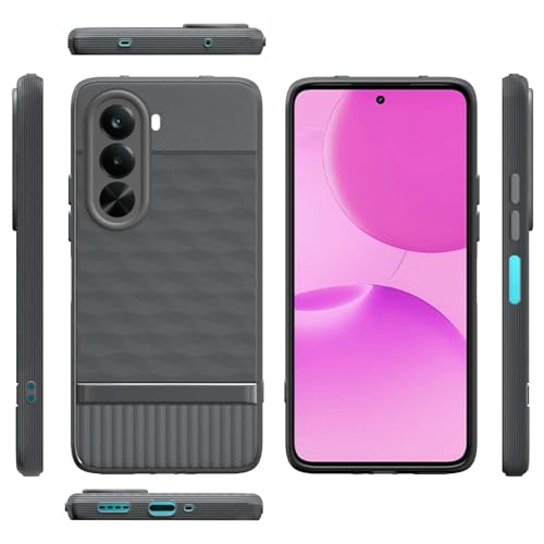 Image of Shockproof Case Compatible with Realme P4x 5G | Full Camera Protection | TPU Flexible Back Cover for Realme P4x 5G (Graphite Grey)