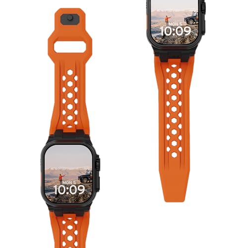 Bracelet UAG Monarch Apple Watch Ultra en silicone FKM et acier de qualité supérieure