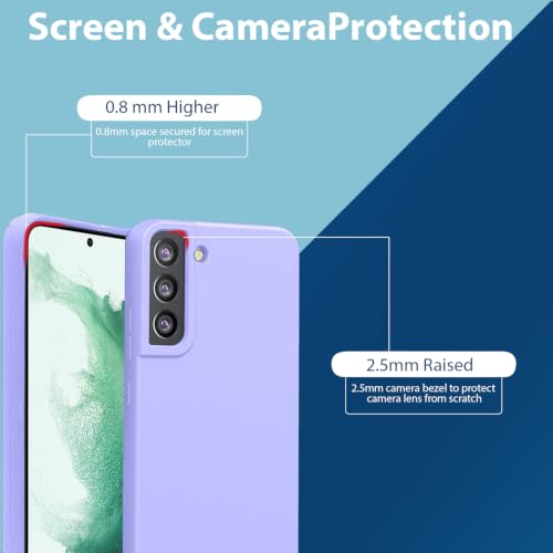 Image of LIRAMARK Liquid Silicone Soft Back Cover Case for Samsung Galaxy S21 Plus (Lavender)