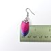Handmade Bi Pride Earrings – Anodized Aluminum Chainmail Scales Jewelry in Bisexual Flag Colors – LGBTQ+ Dangle Earrings, Choose French Hook or Lever Back