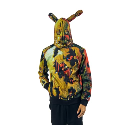 Bioworld Five Nights At Freddys Long Sleeve Mens Full-Zip Cosplay Hoodie-XL Multicolor