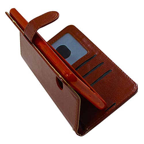 Image of Flip Cover Compatible with Samsung Galaxy M31 Prime / M31 / F41 | Premium Leather Finish | Inbuilt Pockets & Stand | Flip Cover Back Case for Samsung Galaxy M31 Prime / M31 / F41 (Brown)