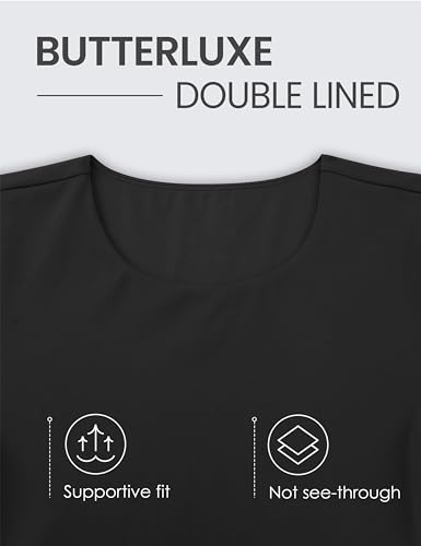 CRZ YOGA Womens Butterluxe Double Lined Short Sleeve Crop Tops Crew Neck Casual Workout T-Shirt Cute Basic Tee3